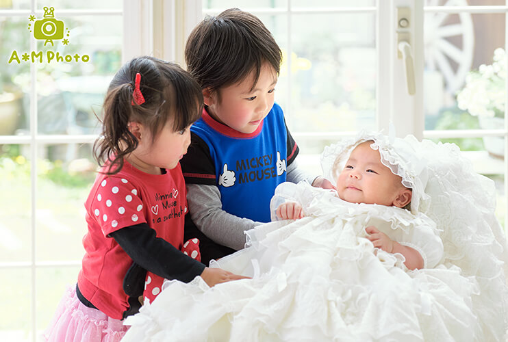 お宮参りや百日記念は岡山のエーエムフォトへ