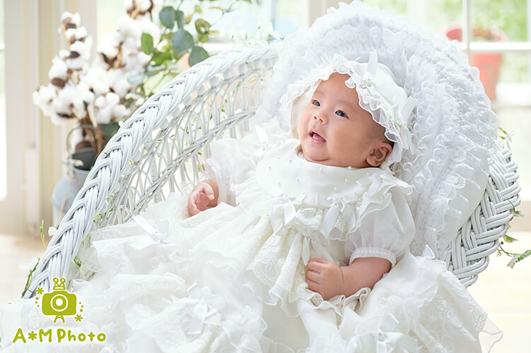 お宮参りや百日記念は岡山のエーエムフォトへ