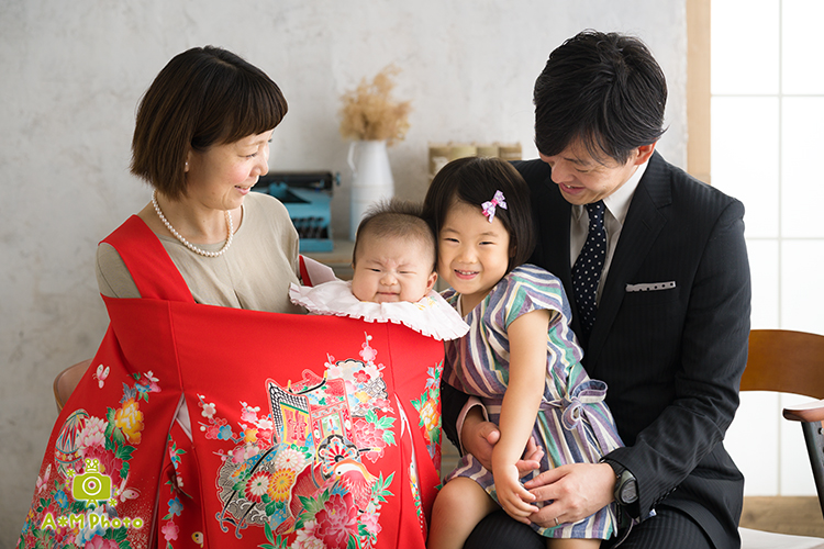 岡山市でお宮参りの撮影はエーエムフォトへ