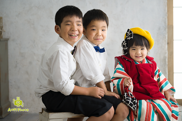 七五三の写真、撮影は岡山の写真館のエーエムフォトで