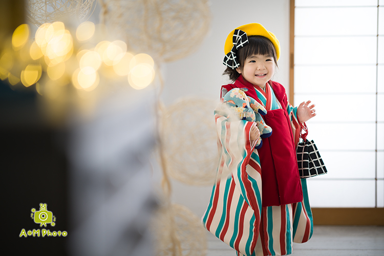 七五三の写真、撮影は岡山の写真館のエーエムフォトで