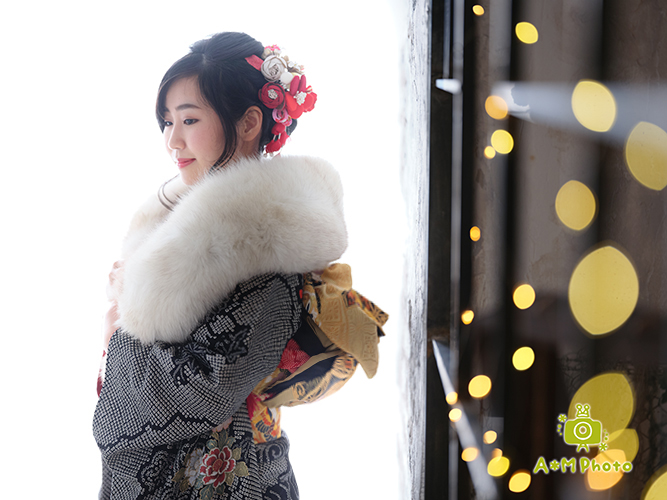 成人式、小物アレンジ、振袖