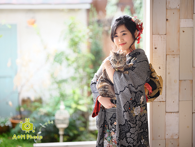 成人式、小物アレンジ、振袖