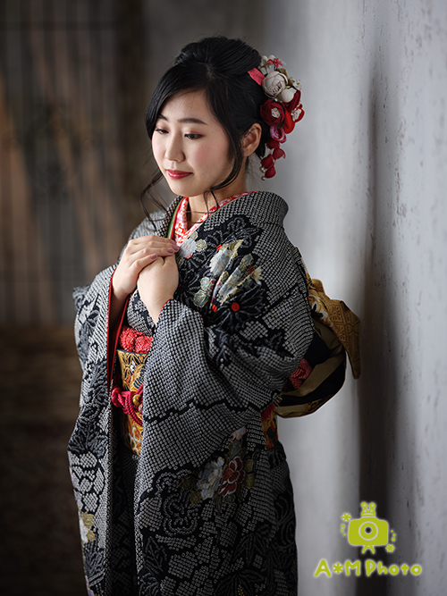 成人式、小物アレンジ、振袖