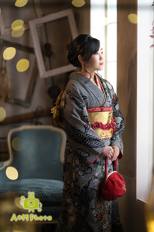 成人式、小物アレンジ、振袖