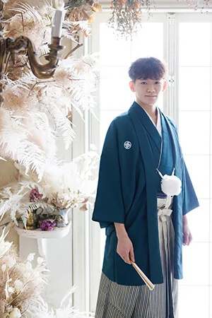 エーエムフォトで撮影する成人式男性の写真