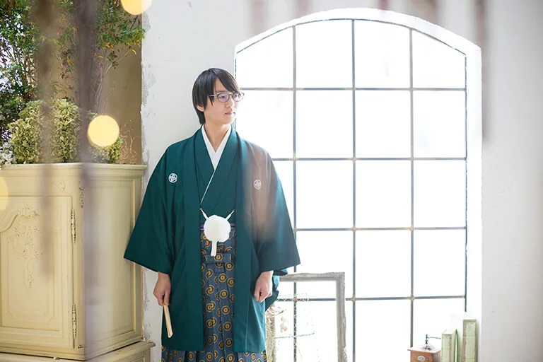 エーエムフォトで撮影する成人式男性の写真